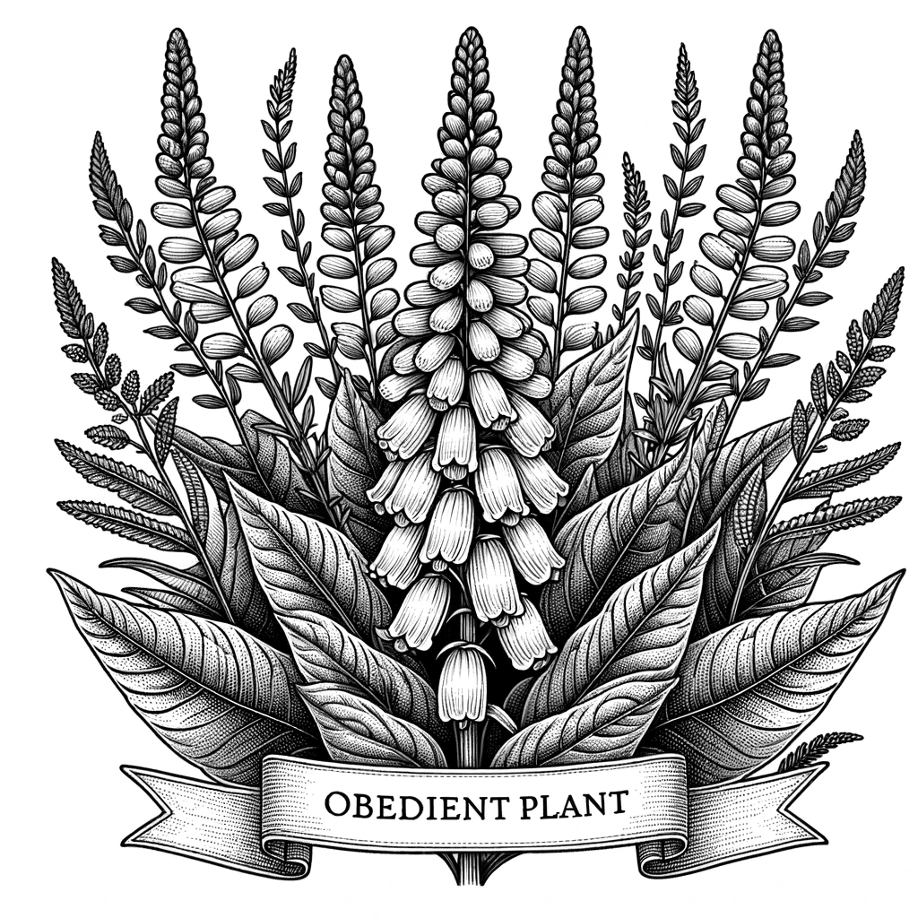 Obedient Plant Line Drawing - Know the Natives Coloring Companion